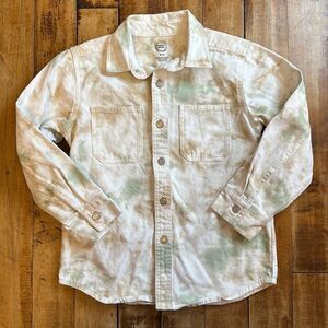 Wonder Nation Jean Jacket size 8 lightweight shacket tie dye cotton unisex